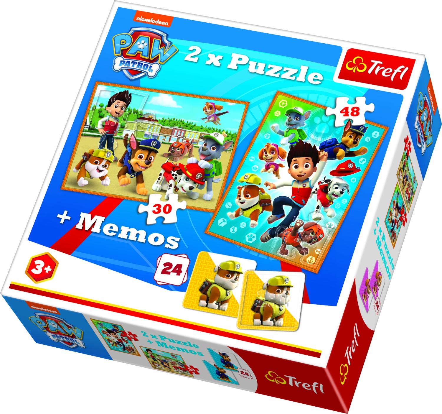 Trefl - Puzzle Παιδικά - 2 In 1 - Paw Patrol 30/48 Pcs + Memos 90790