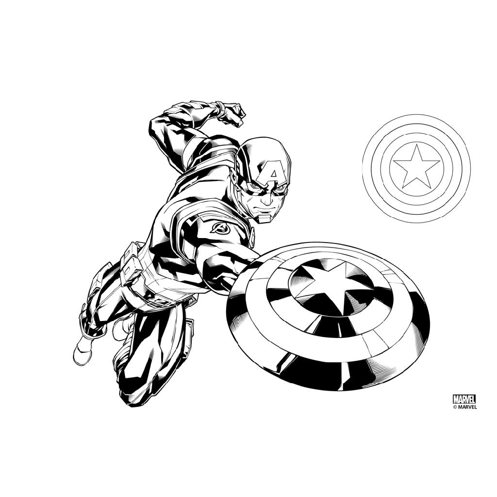 Diakakis - Μπλόκ Ζωγραφικής Captain America 40Φ 23x33cm 506008