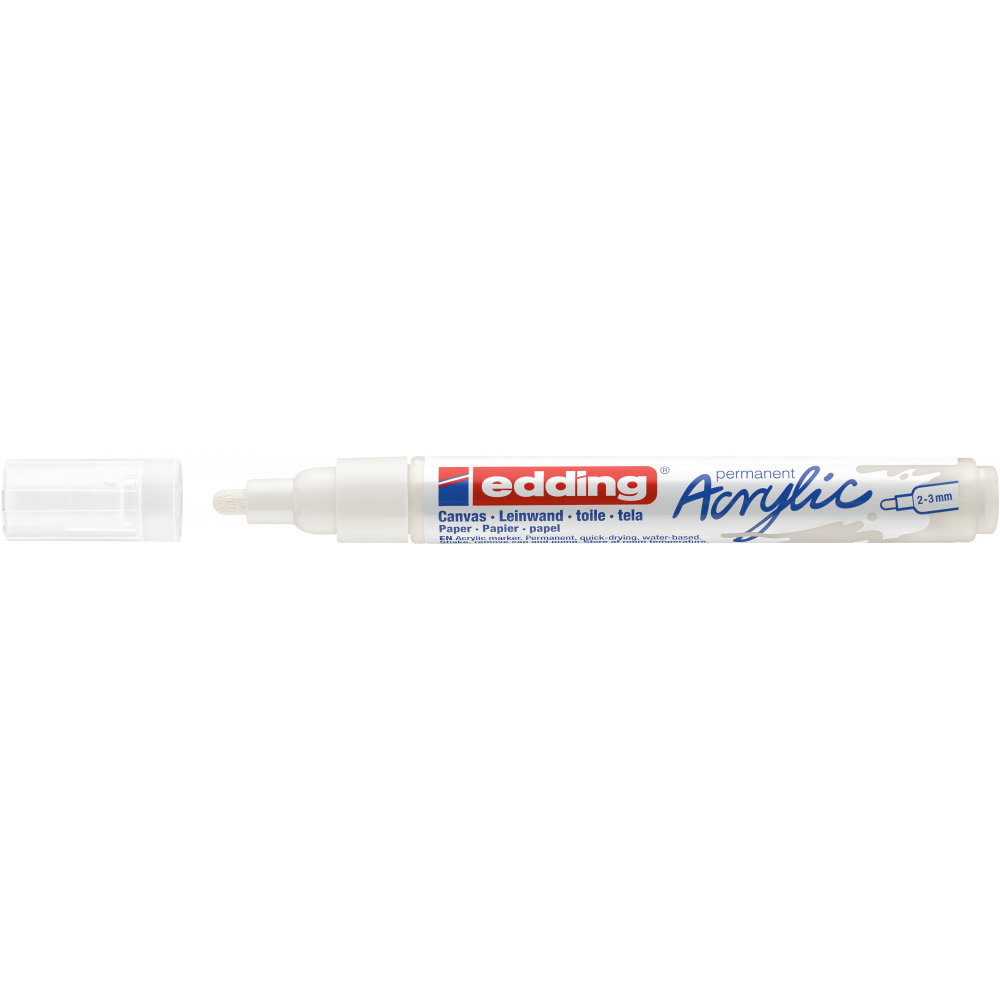 Edding – Ακρυλικός Μαρκαδόρος 5100, 2-3mm Traffic White (922) 5100-922