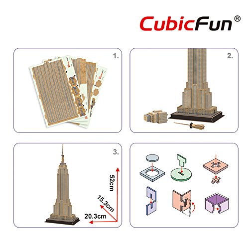 Cubic Fun – Puzzle 3D World΄s Great Architecture, Empire State Building 54 Pcs C246h