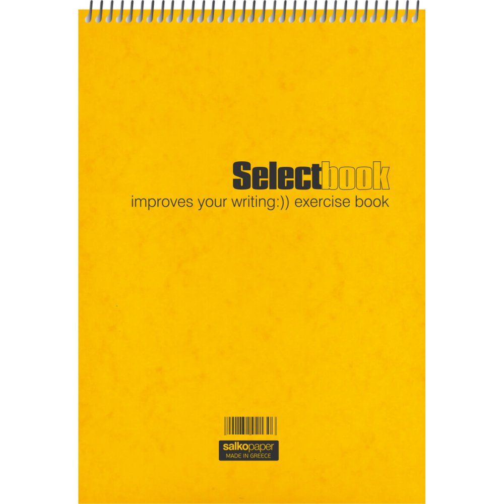 Salko Paper - Μπλοκ Σημειώσεων Σπιράλ 60 Φύλλων, Select Book 14x21, Κίτρινο 2343