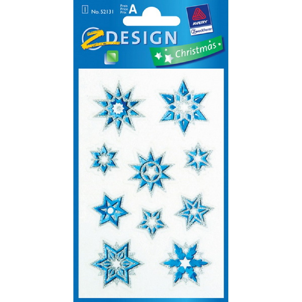 ZDesign - Αυτοκολλητάκια, Transparent Foil, Stars With Glitters 52131