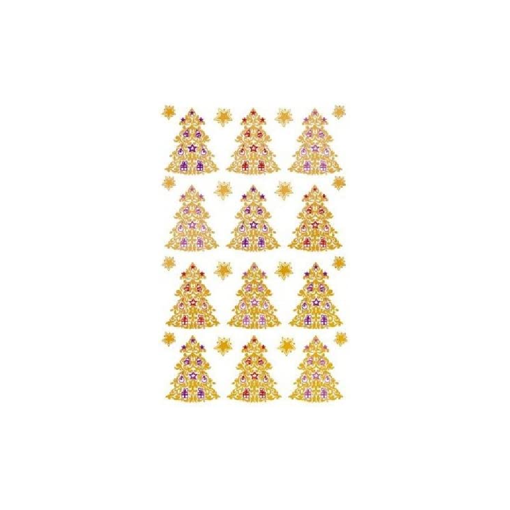 ZDesign - Αυτοκολλητάκια 3D Embossed , Golden Christmas Trees 52763