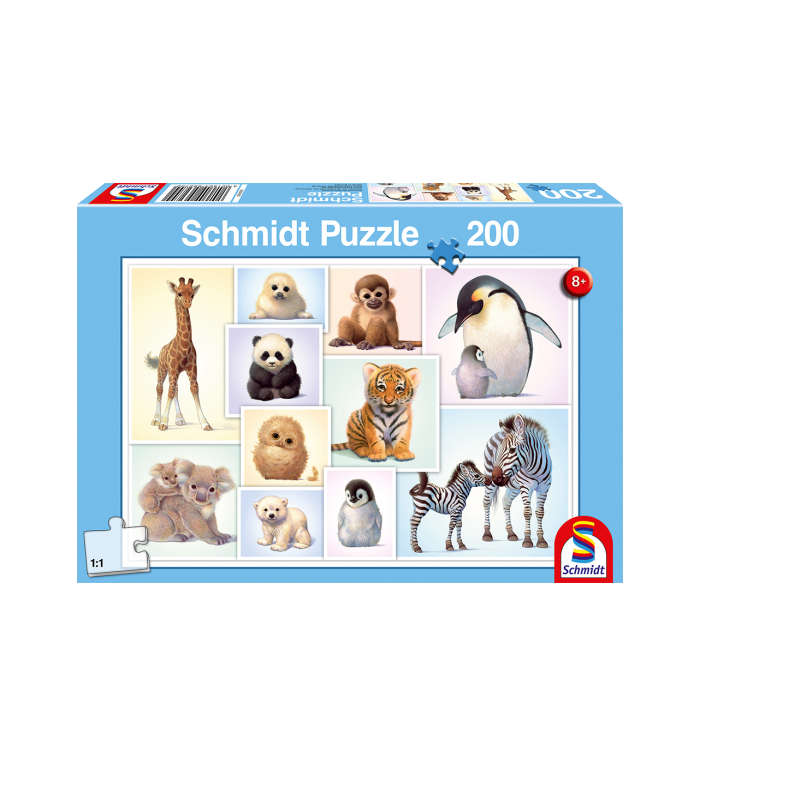 Schmidt Spiele – Puzzle Wild Animal Babies 200 Pcs 56270