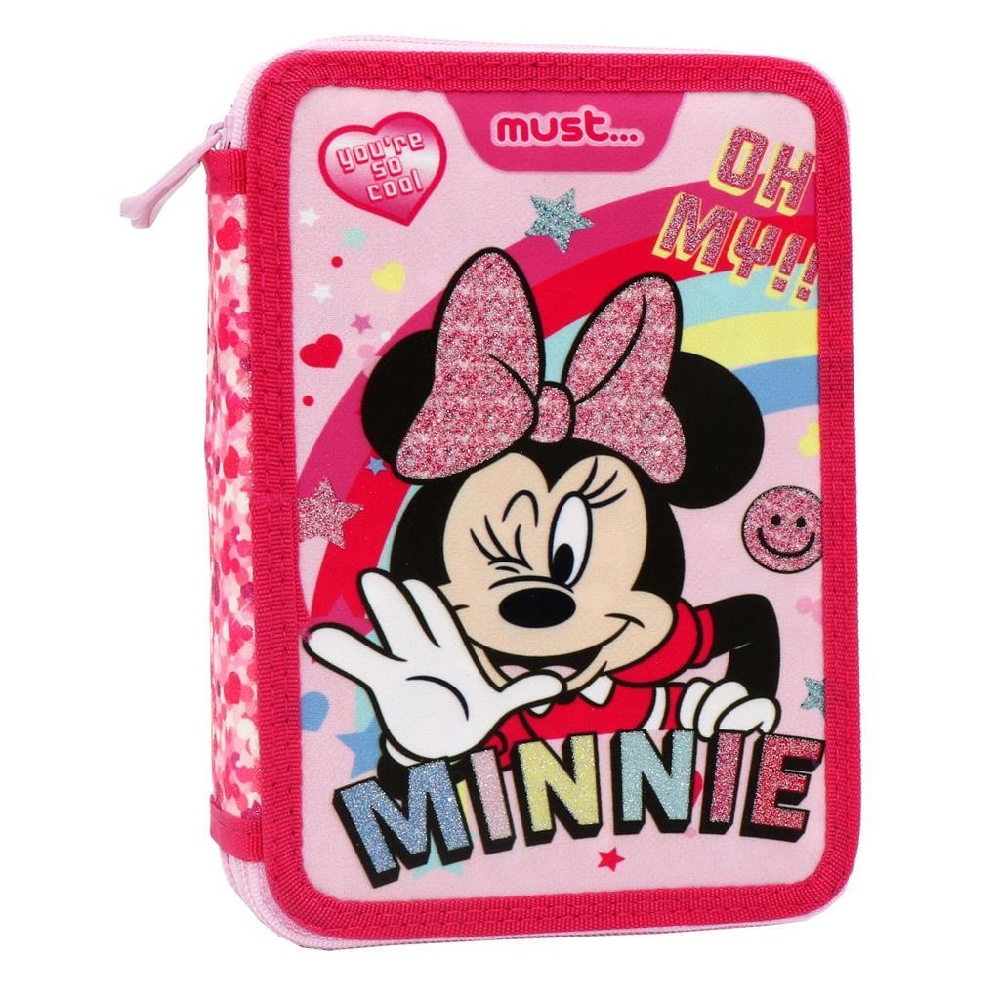 Diakakis - Κασετίνα Διπλή Γεμάτη Must, Disney Minnie Mouse, Oh My Minnie 563026