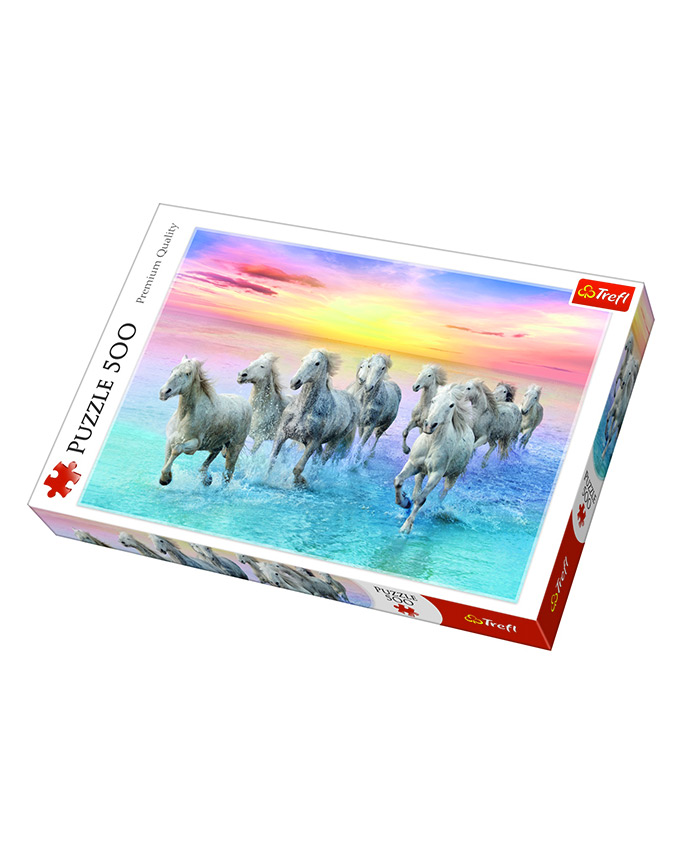 Trefl Puzzle 500 Pcs Galloping White Horses 37289