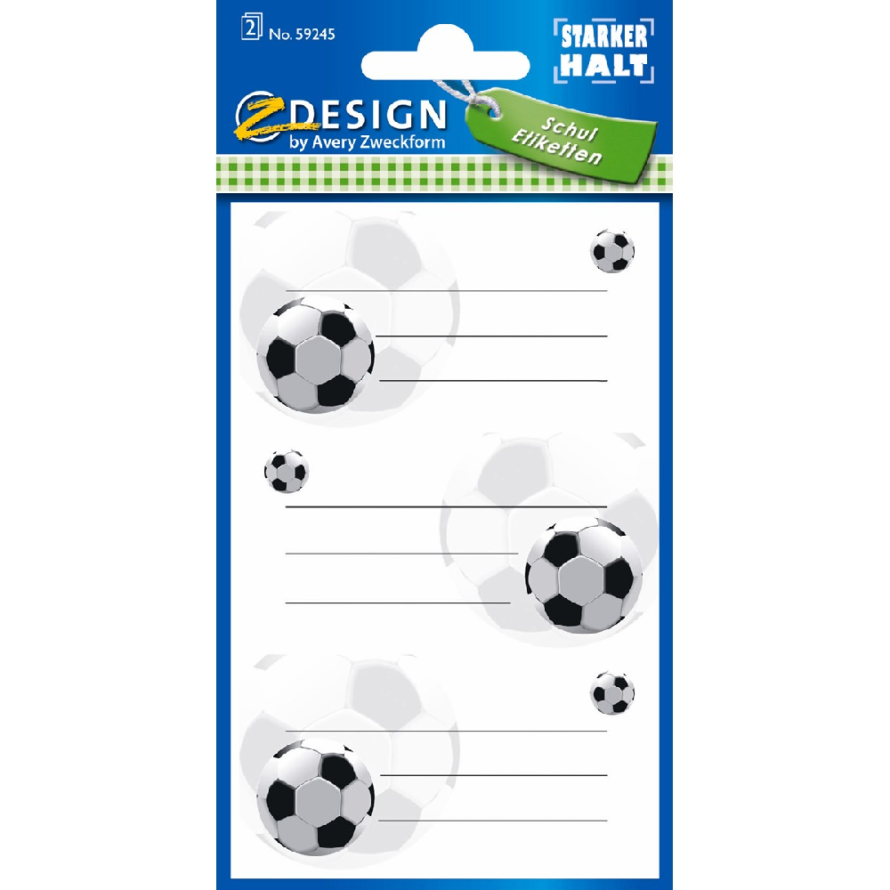 ZDesign - Ετικέτες Αυτοκόλλητες Τετραδίων, Football 6 Τμχ 59245