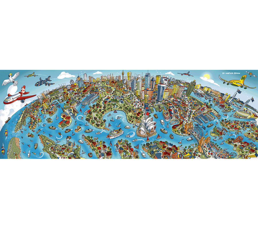Schmidt Spiele – Puzzle Panorama Sidney 1000 Pcs 59595