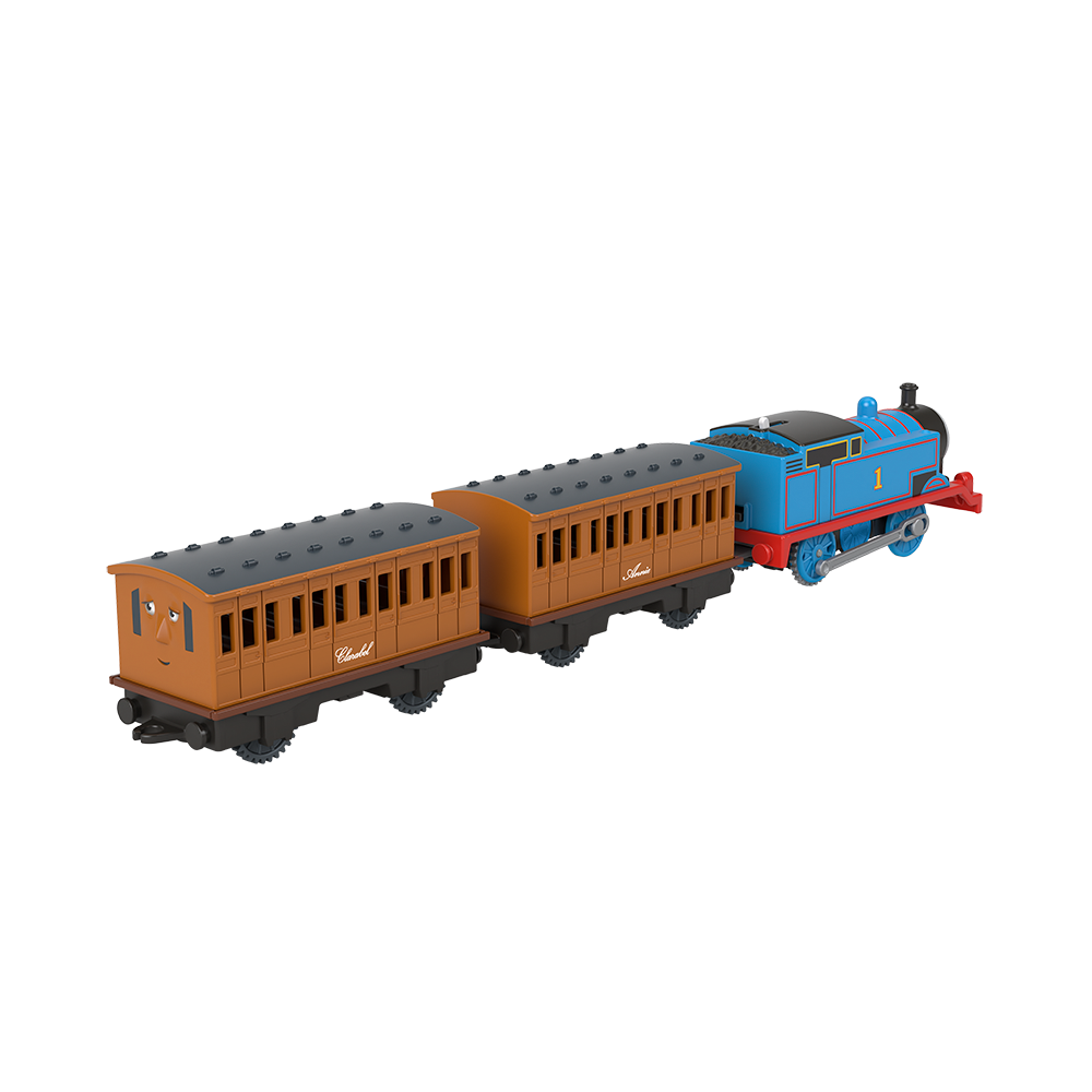 Fisher Price Thomas & Friends – Μηχανοκίνητo Τρενάκι Με 2 Βαγόνια Thomas, Annie & Clarabel GHK82 (BMK93)