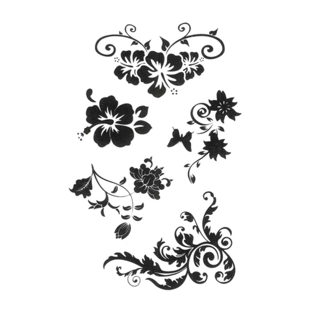 Herma - Classic Tattoo, Black Art, Flowers 6212