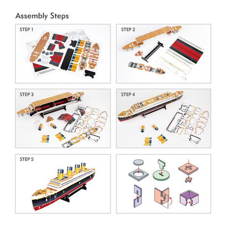 Cubic Fun – Puzzle 3D Titanic 35 Pcs T4012h