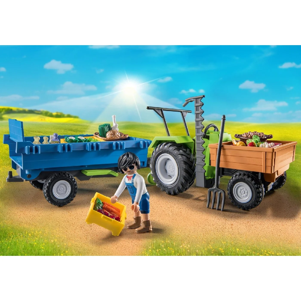 Playmobil Country - Αγροτικό Τρακτέρ Με Καρότσα 71249