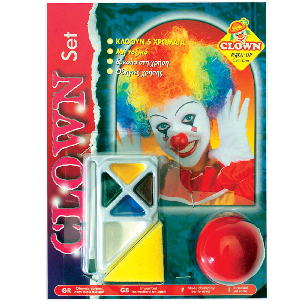 Clown - Σετ Μακιγιάζ Κλόουν 70268