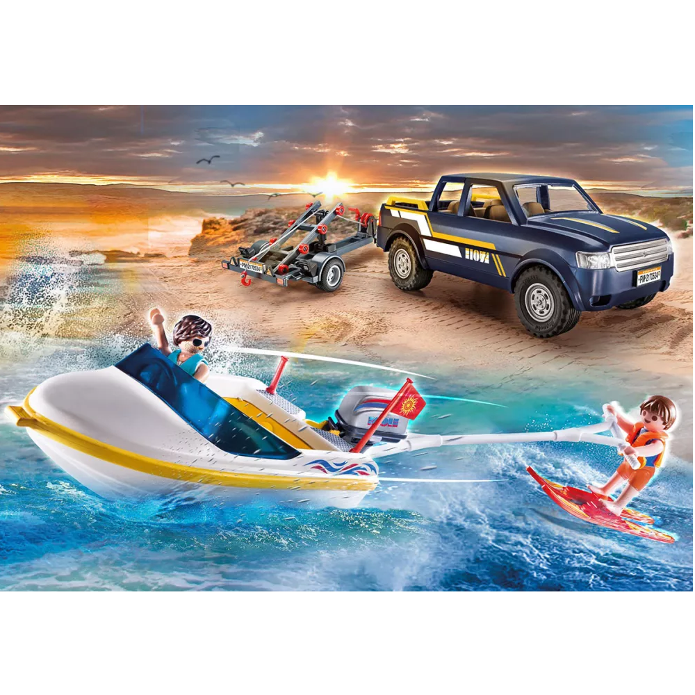 Playmobil Family Fun - Φορτηγάκι Με Τρέιλερ Και Ταχύπλοο 70534