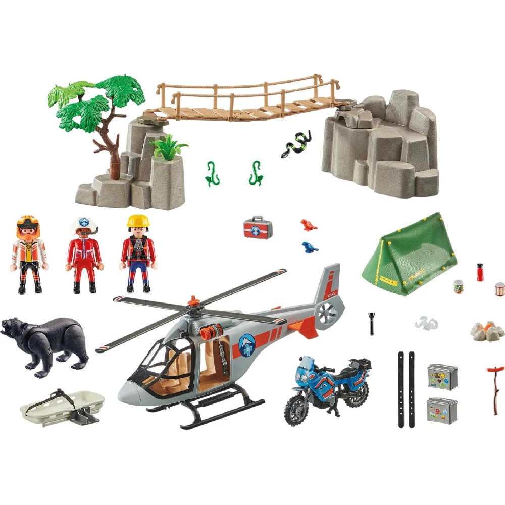 Playmobil Rescue Action – Επιχείρηση Διάσωσης Μοτοσικλετιστή Στο Βουνό 70663
