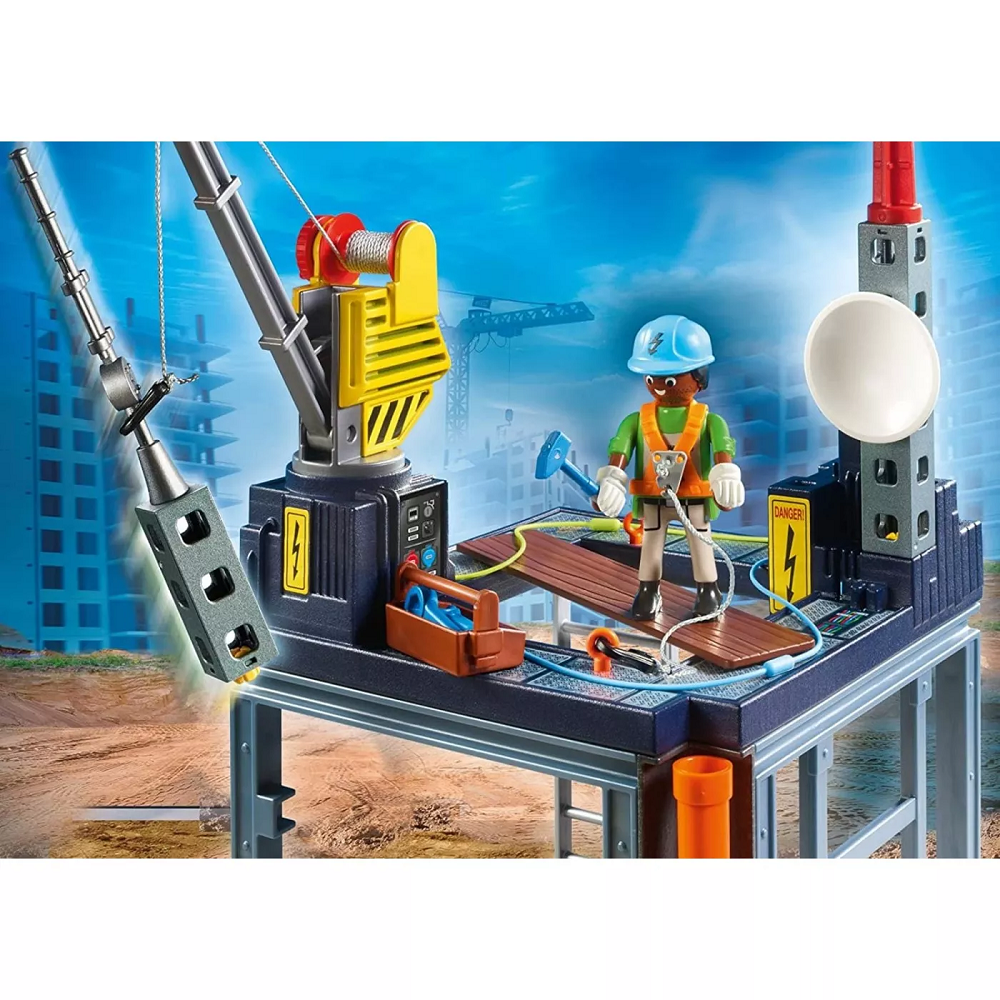 Playmobil Starter Pack - Εργοτάξιο Με Ανυψωτικό Γερανό 70816