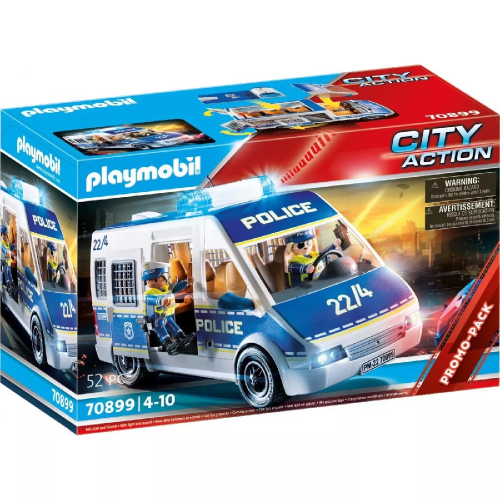 Playmobil City Action - Αστυνομικό Λεωφορείο Με Φώτα Και Ήχο 70899