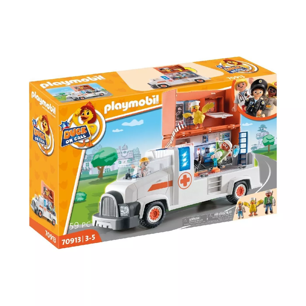 Playmobil Duck On Call - Μεγάλο Όχημα Πρώτων Βοηθειών 70913