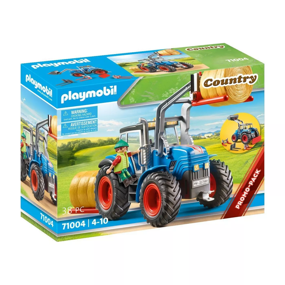 Playmobil Country - Μεγάλο Τρακτέρ Με Εξαρτήματα 71004