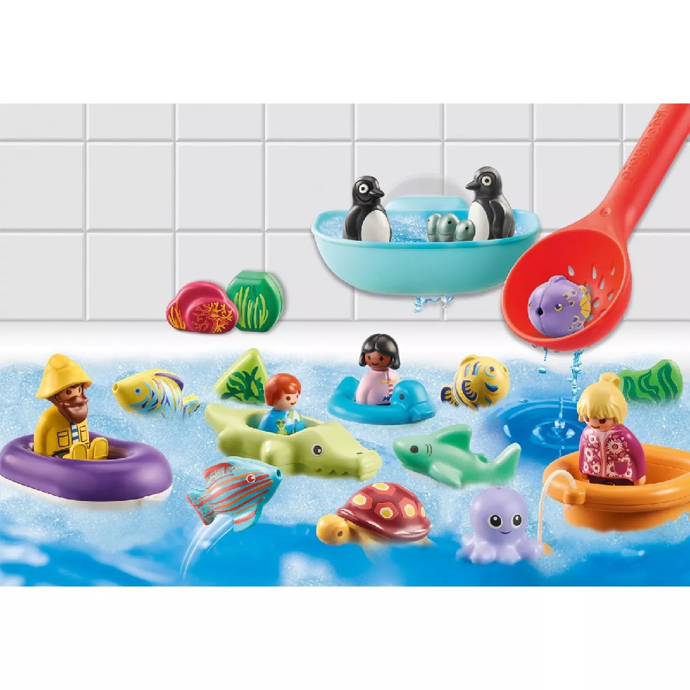 Playmobil 1.2.3 - Aqua Χριστουγεννιάτικο Ημερολόγιο - Διασκέδαση Στο Νερό 71086