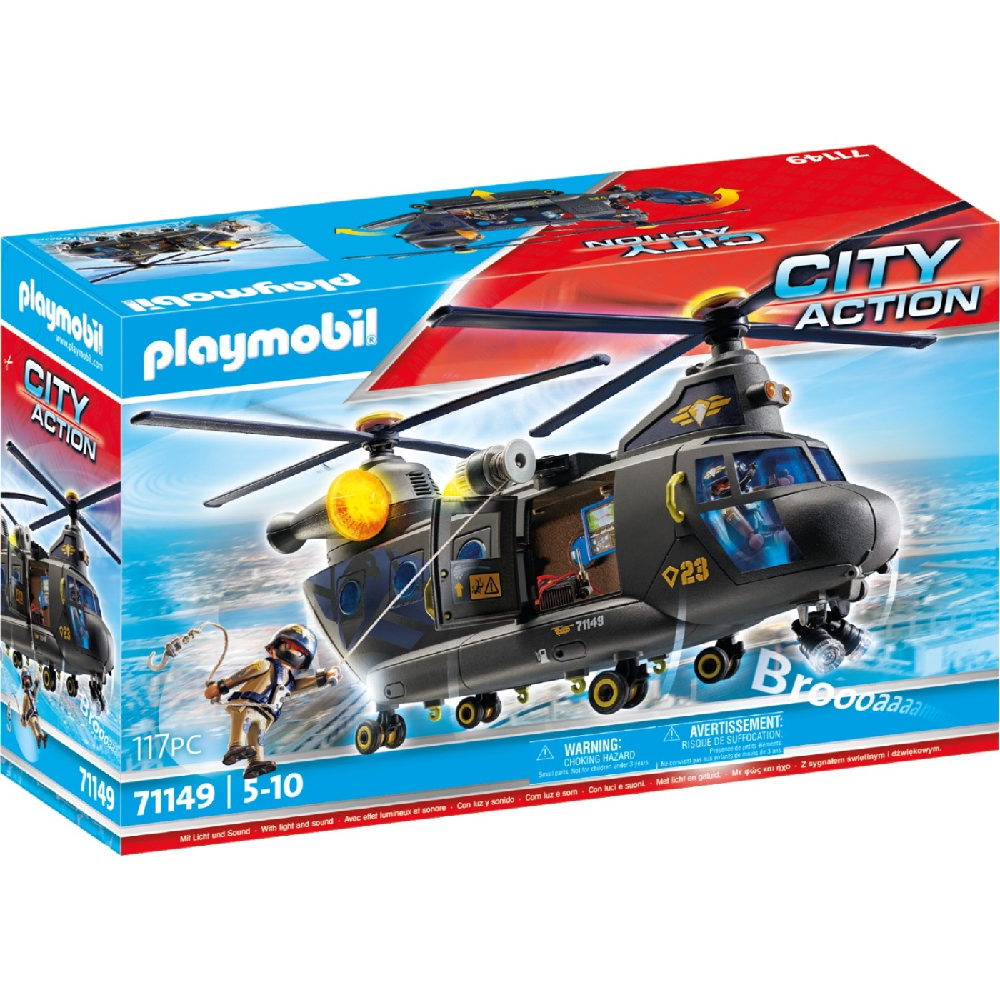 Playmobil City Action - Ελικόπτερο Ειδικών Δυνάμεων Με Δύο Έλικες 71149