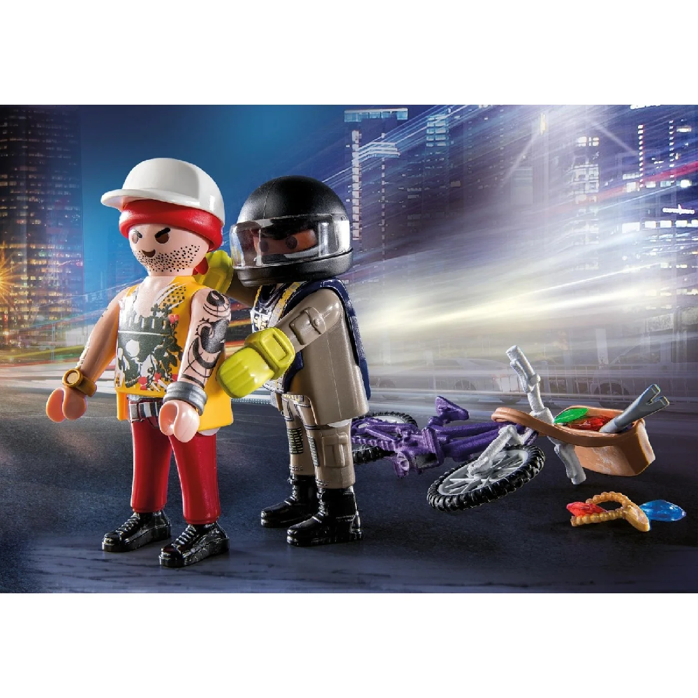 Playmobil City Action - Starter Pack Αστυνομική Καταδίωξη Ληστή Κοσμημάτων 71255