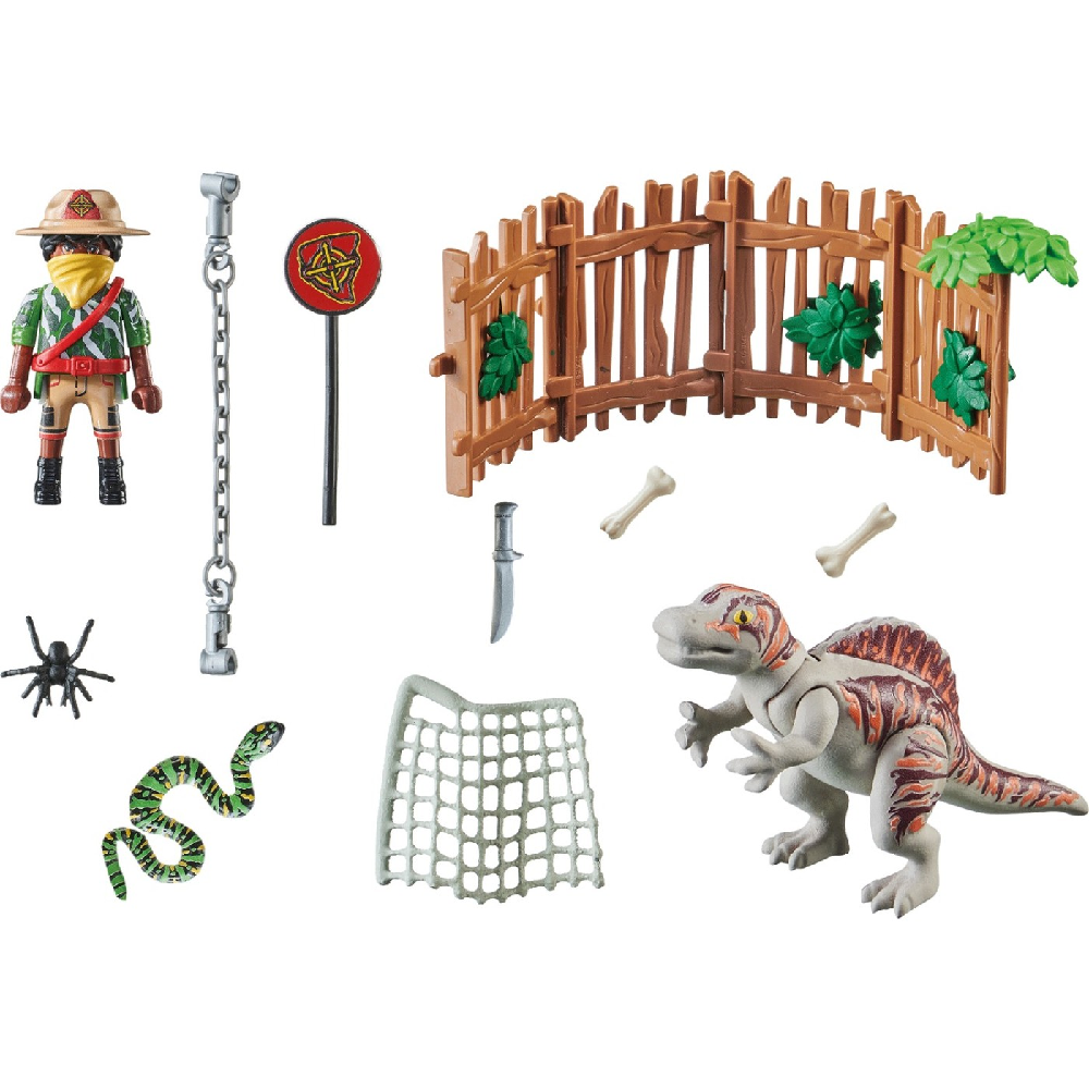 Playmobil Dino Rise - Μωρό Σπινόσαυρος Και Λαθροκυνηγός 71265
