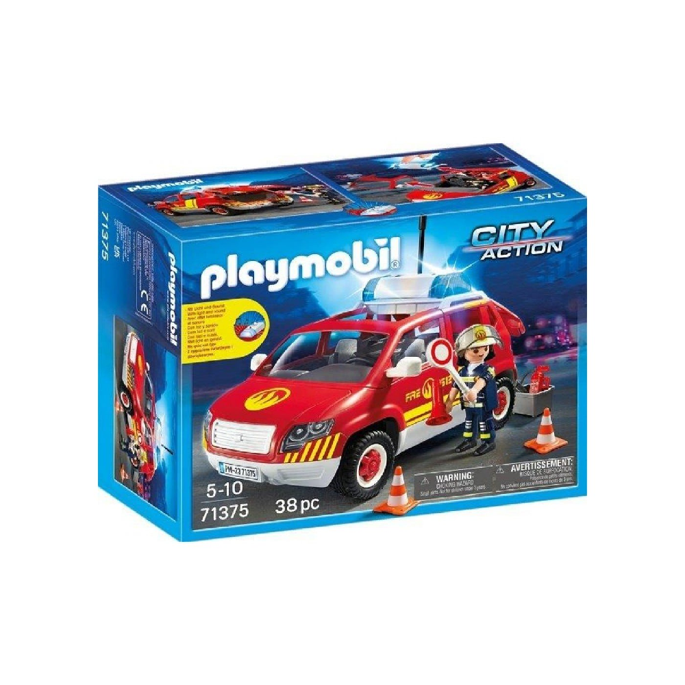 Playmobil City Action - Όχημα Αρχιπύραρχου Με Φάρο Και Σειρήνα 71375