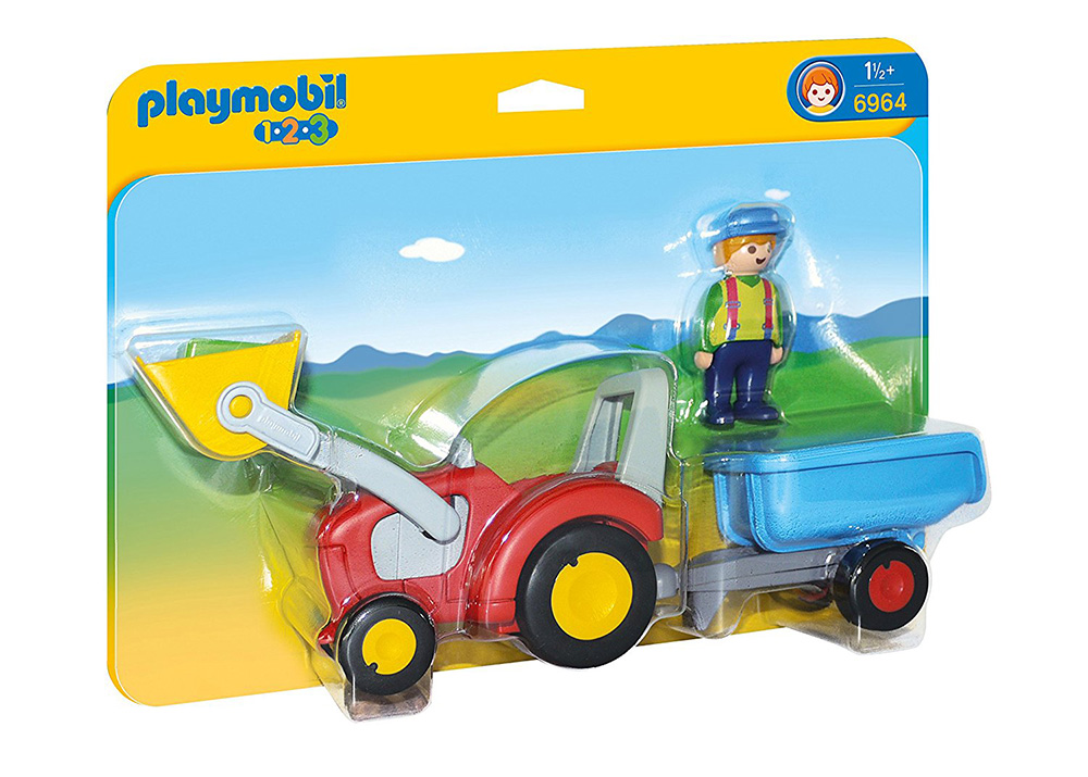 Playmobil 1.2.3 - Τρακτέρ Με Καρότσα 6964
