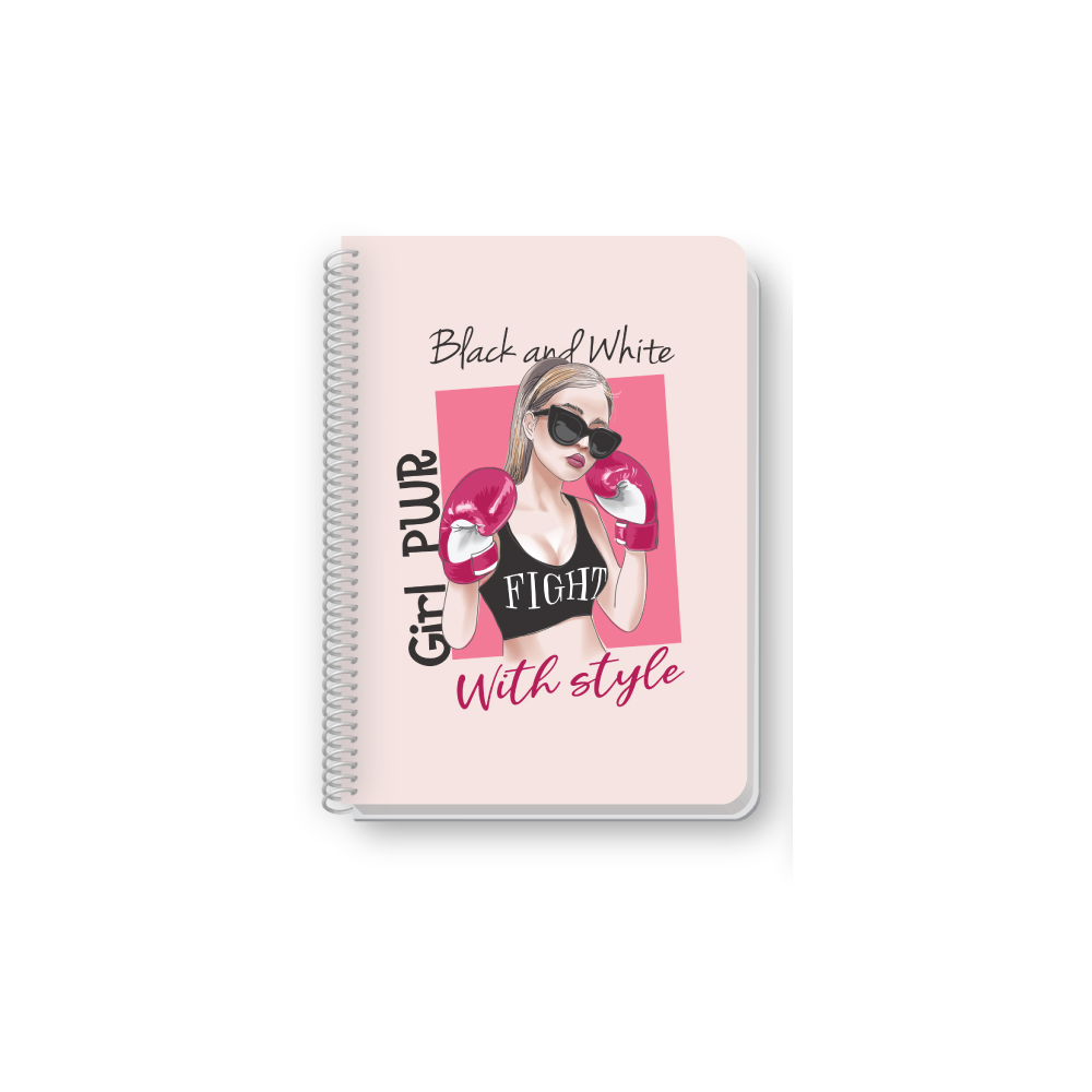 Meg Black & White - Τετράδιο Girl Pwr A4, 4 Θέματα With Style 140 Φύλλα 8636
