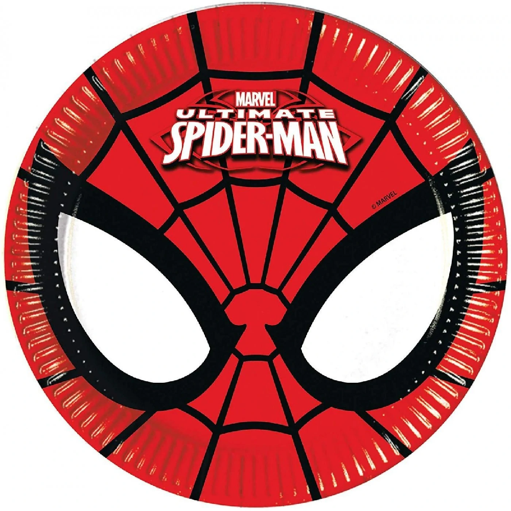Procos - Χάρτινα Πιάτα Marvel Ultimate Spiderman 8 Pcs, 19,5 Cm 86669