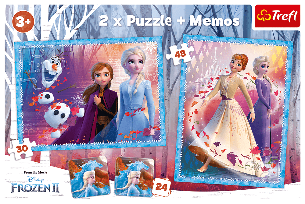 Trefl - Puzzle 2 in 1 Frozen II, A Mysterious Land 30/48 Pcs 90814