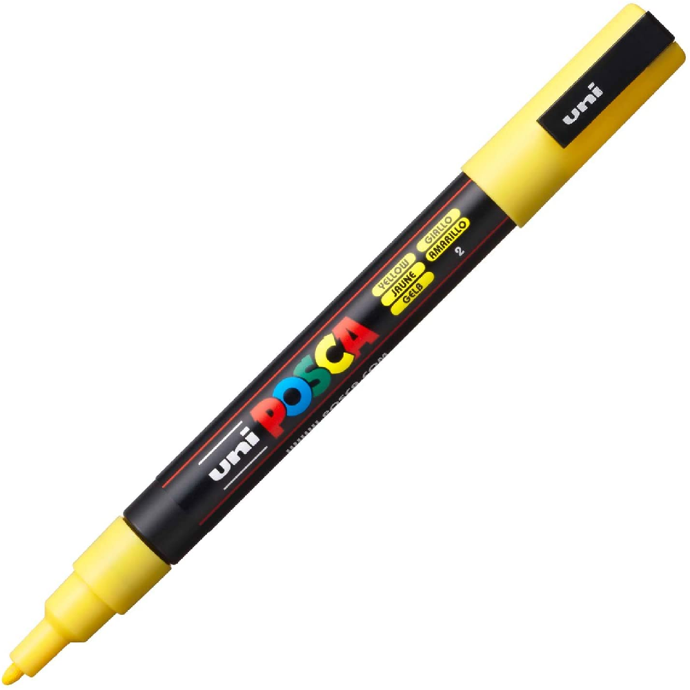 Uniball - Μαρκαδοράκι Posca PC-3M 0.9-1.3 mm Yellow 2 915820