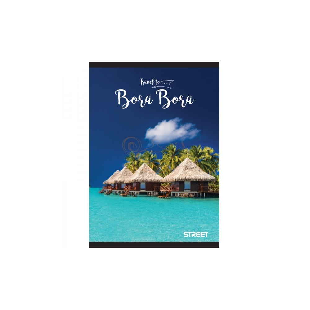 Street - Σημειωματάριο Ριγέ, Travel To Bora Bora 15 x 20,5 cm 54 Φύλλα 942744