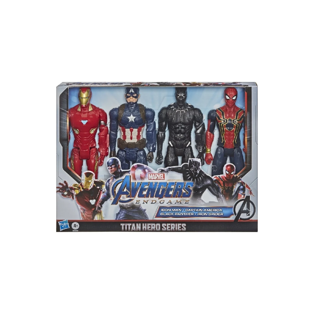 Hasbro - Marvel Avengers Endgame, Titan Hero Series, Iron Man/ Captain America/ Black Panther/ Iron Spider E5863