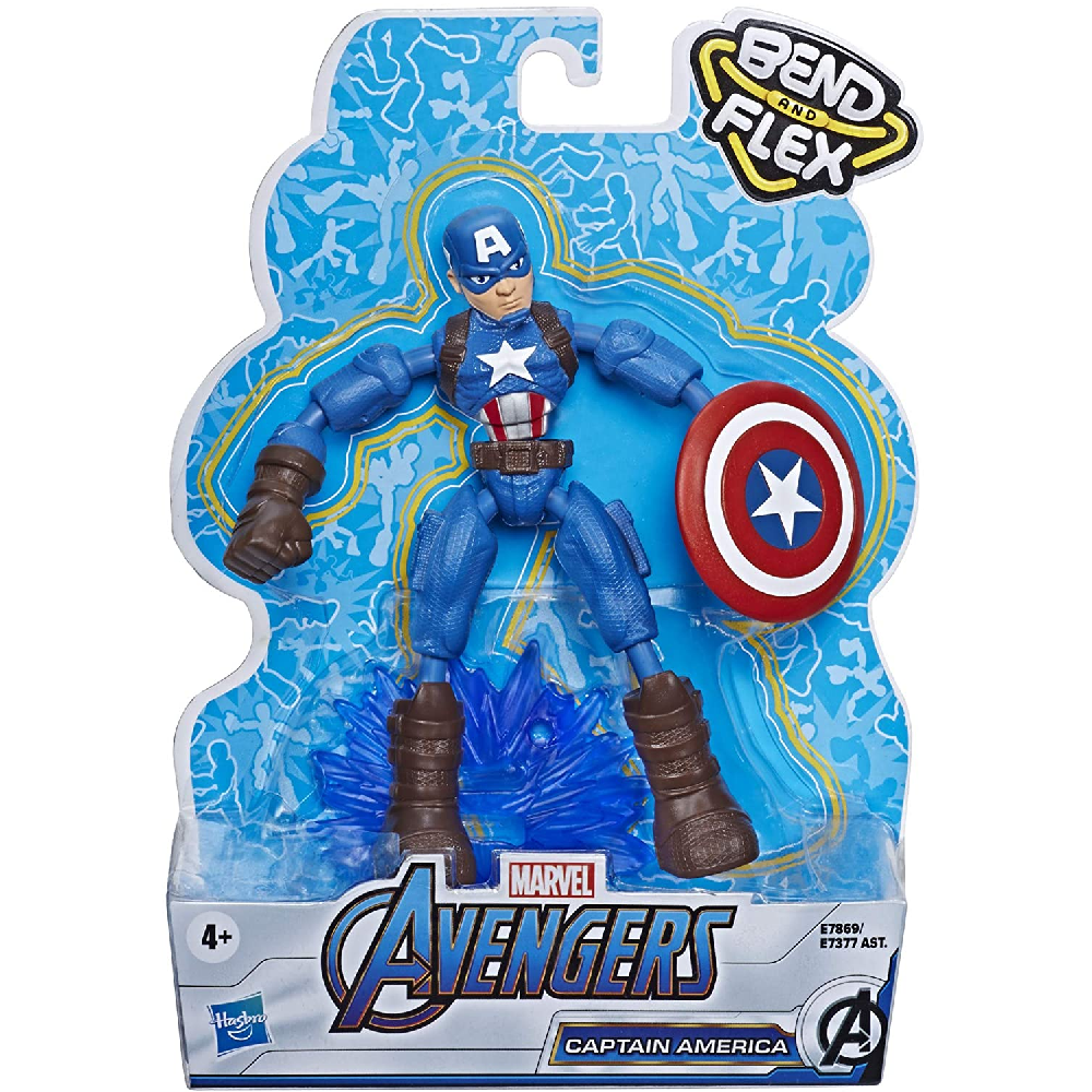 Hasbro - Marvel Avengers, Bend And Flex, Captain America E7869 (E7377)