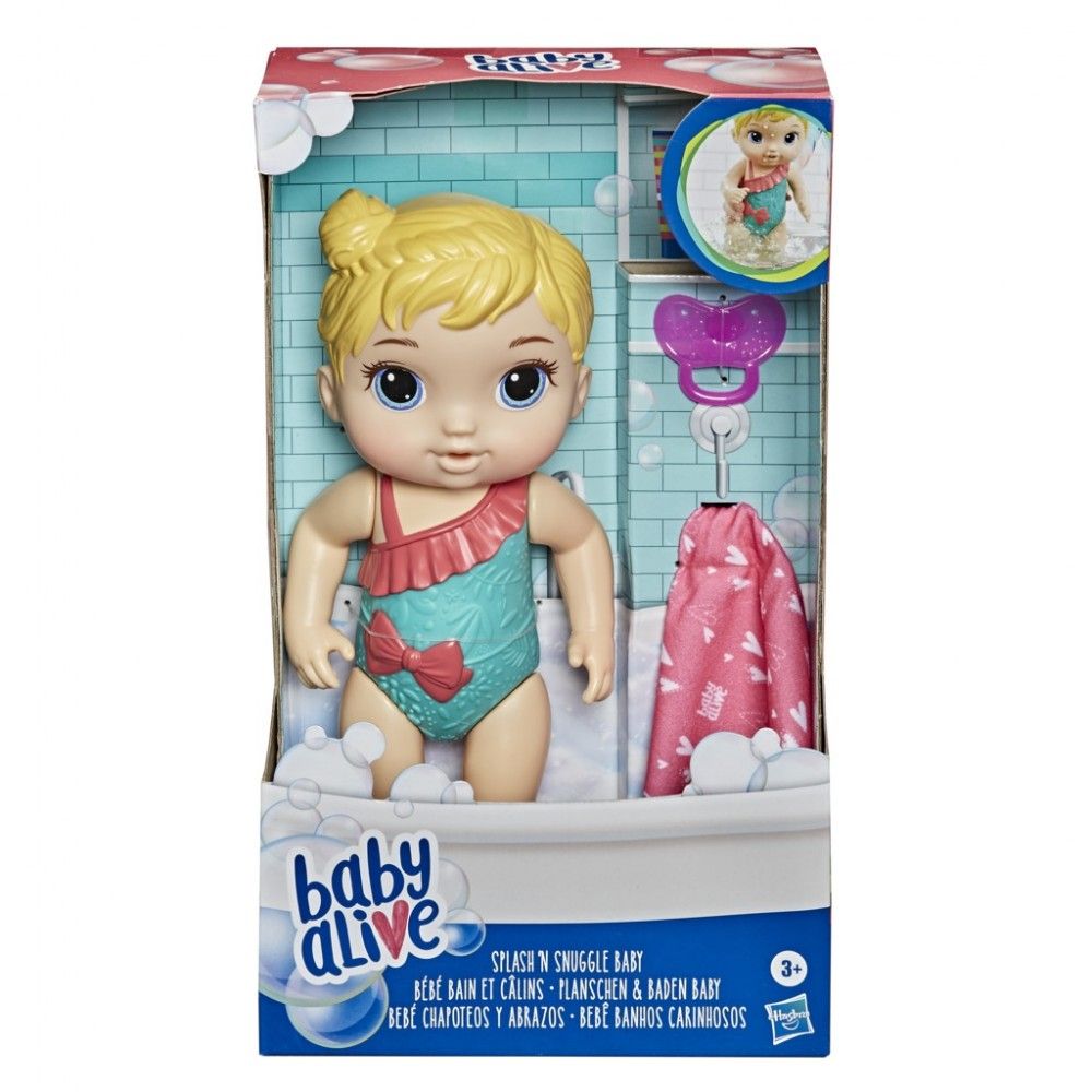 Hasbro Baby Alive - Splash 'N Snuggle Baby, Ξανθό E8721 (E8716)