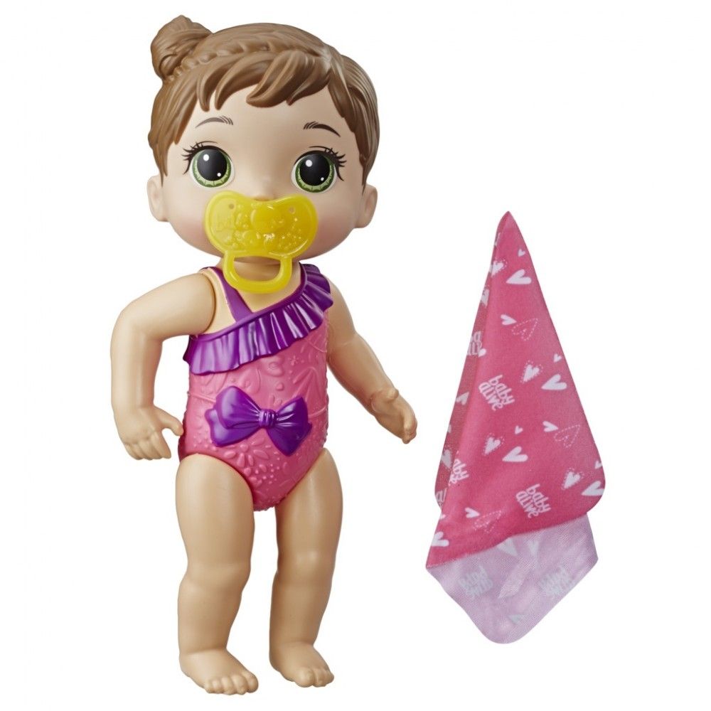 Hasbro Baby Alive - Splash 'N Snuggle Baby, Μελαχρινό E8722 (E8716)