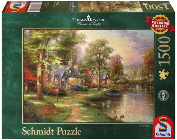 Schmidt Spiele - Puzzle Thomas Kinkade Σπίτι Στη Λίμνη 1500 Pcs 57452