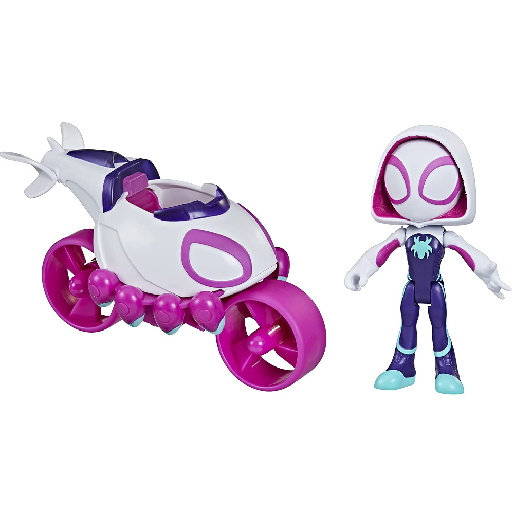 Hasbro - Spidey And His Amazing Friends, Ghost-Spider & Copter Cycle F1942 (F1459)