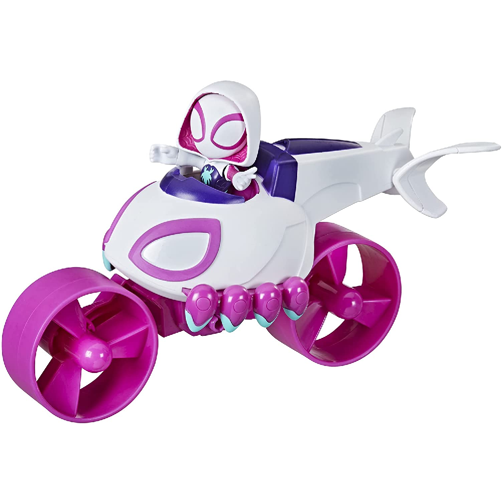 Hasbro - Spidey And His Amazing Friends, Ghost-Spider Change N Go Ghost-Copter 2-in-1 F1946 (F1463)