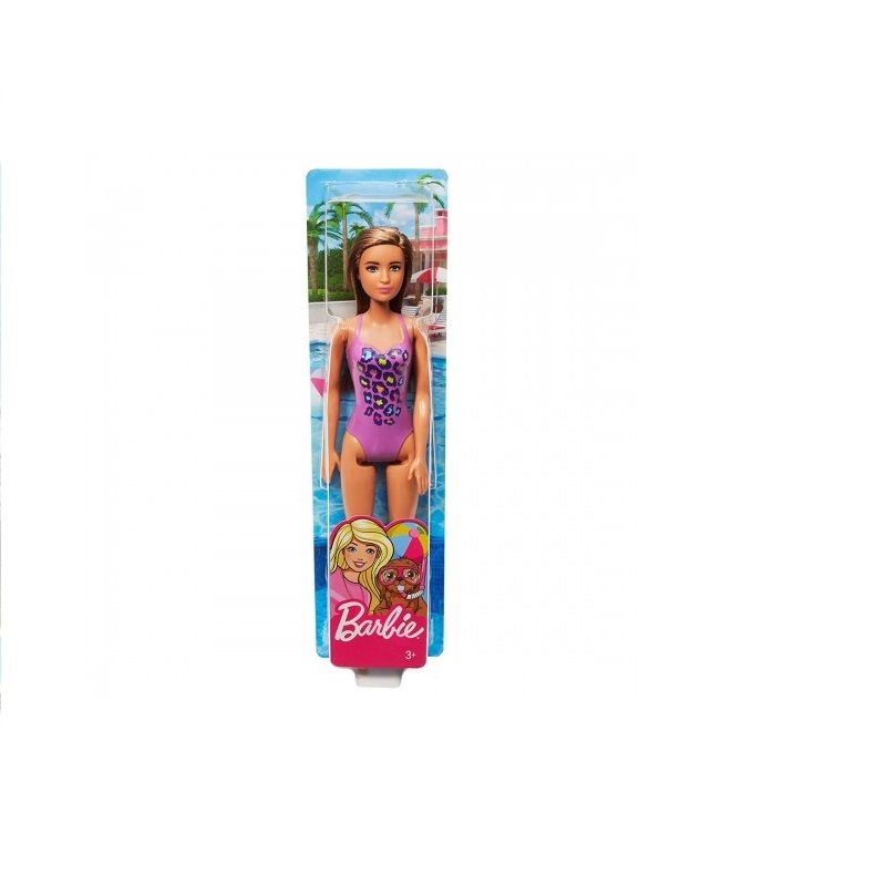 Mattel Barbie - Beach Doll Cheetah Swimsuit FJD98 (DWJ99)