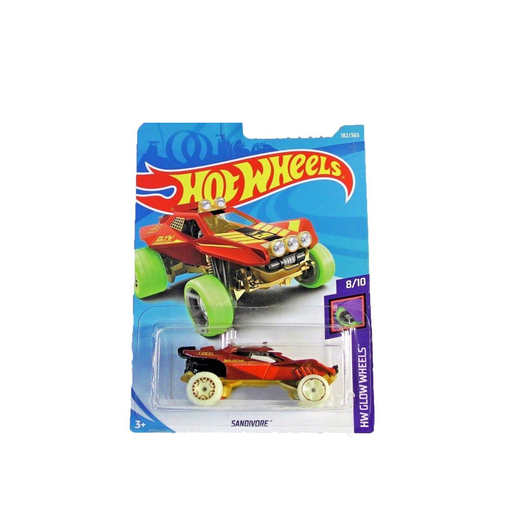 Mattel Hot Wheels - Αυτοκινητάκια HW Glow Wheels, Sandivore (8/10) FJV56 (5785)