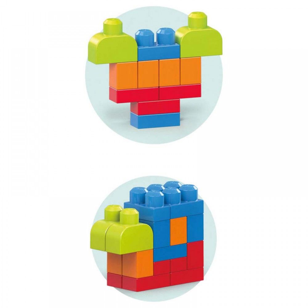 Fisher Price - Mega Blocks, Τσάντα Με Τουβλάκια 40 Tμχ FKL01