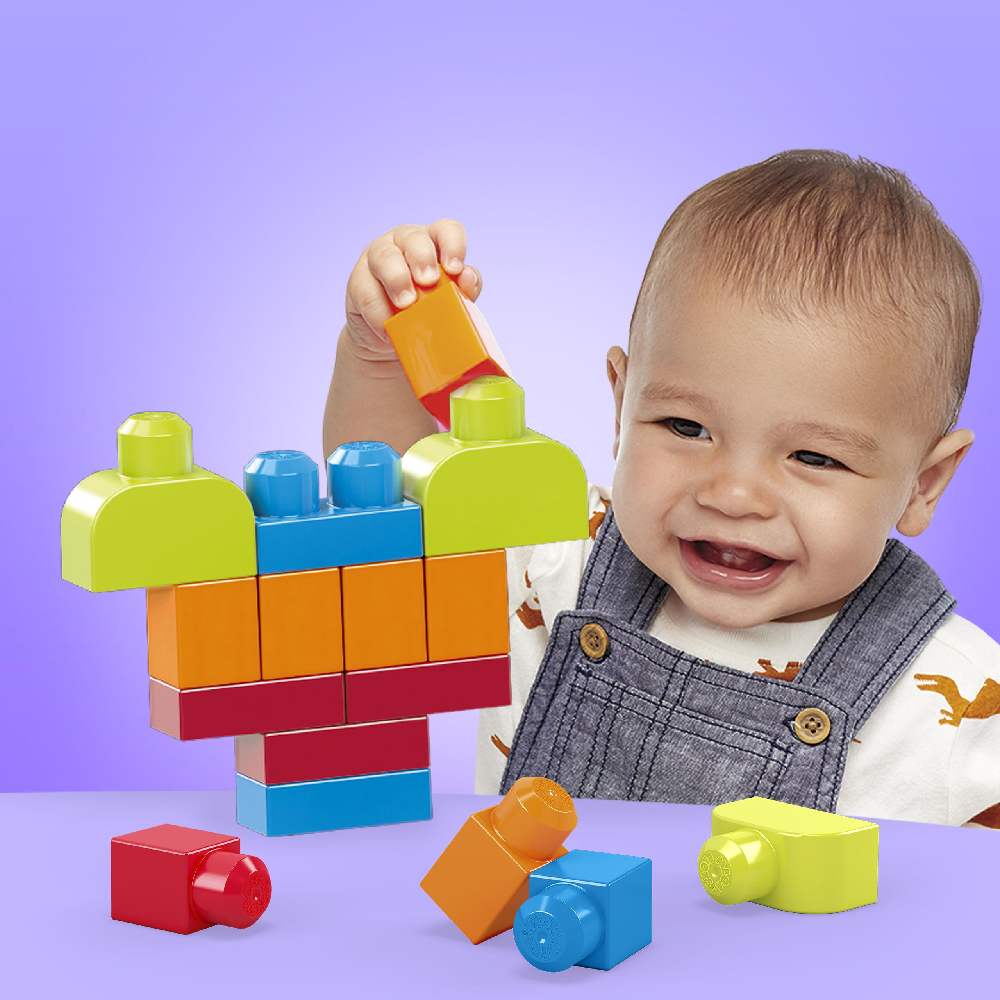 Fisher Price - Mega Blocks, Τσάντα Με Τουβλάκια 40 Tμχ FKL01