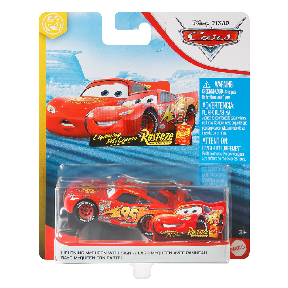 Mattel Cars - Αυτοκινητάκι, Lighnting McQueen With Rusteze Sign GCC81 (DXV29)
