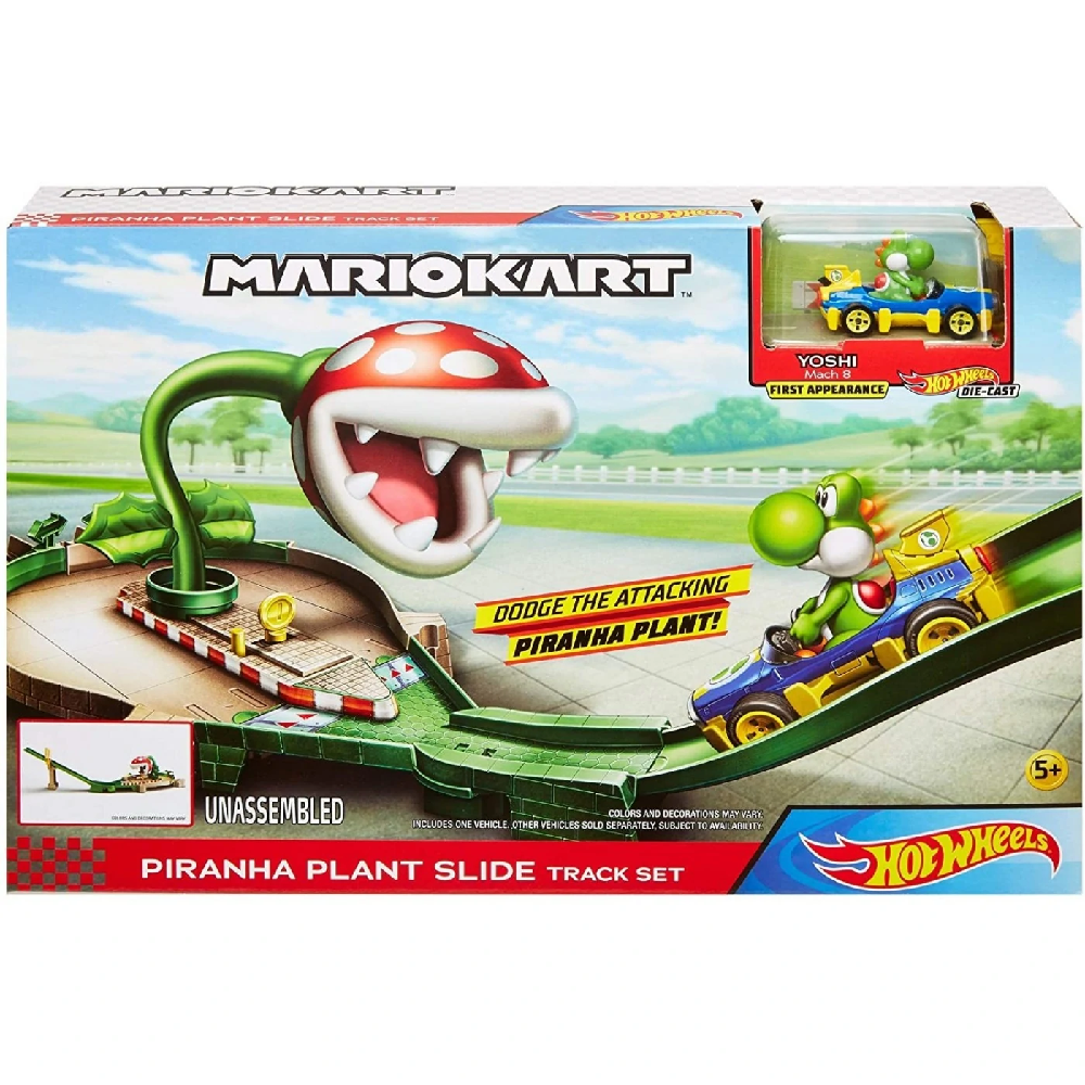 Mattel Hot Wheels - Mario Kart, Piranha Plant Slide Track Set GFY47 (GCP26)