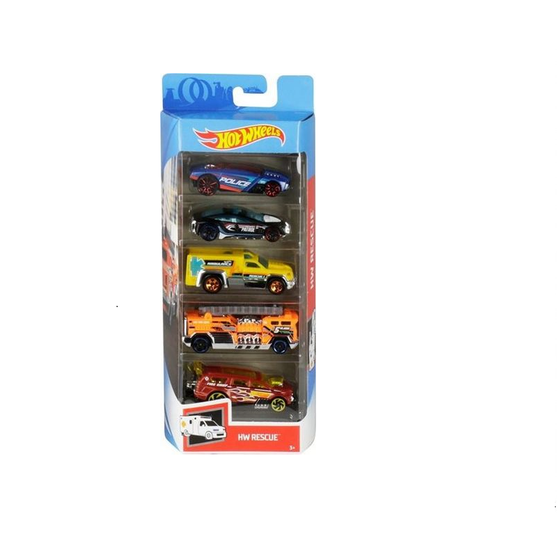 Mattel Hot Wheels – Αυτοκινητάκια 1:64 Σετ Των 5 Rescue GHP61 (01806)