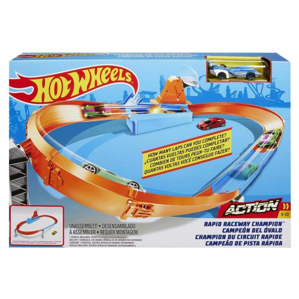 Mattel Hot Wheels - Αγωνιστική Πίστα, Rapid Raceway Champion GJM75 (GBF81)