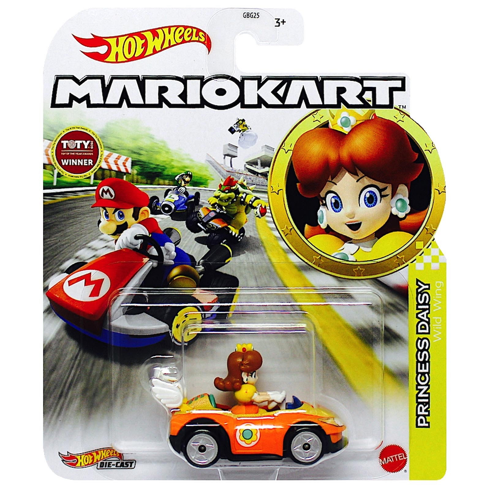 Mattel Hot Wheels - Mario Kart, Princess Daisy, Wild Wing GRN14 (GBG25)